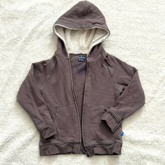 Kickee Pants Gray Bamboo Zip Hoodie Sweatshirt Jacket - Picture 1 of 5